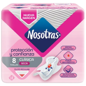 Toalla Nosotras Clásica Seca CURV X8