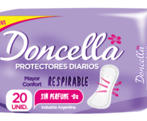 Protectores Diarios Doncella Respirable Sin Deo x20un