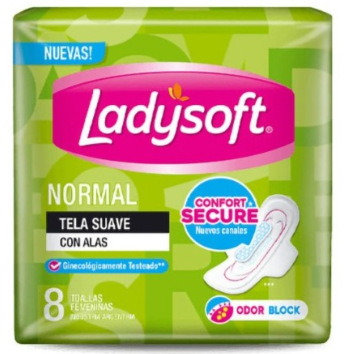 LADYSOFT TOA NORM SUA EXTRA ALGODON X 8