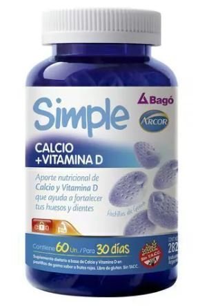 Simple Calcio + Vitamina D pastillas de goma 60 unidades