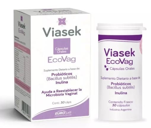 Viasek Ecovag Probióticos Cápsula Oral 30 Cápsulas
