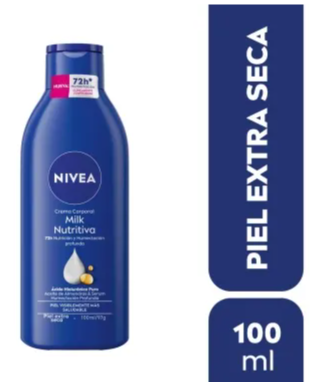 Crema corporal hidratante Nivea Milk Nutritiva x100 ml