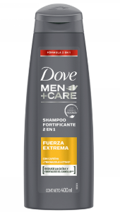 Shampoo Dove 2en1 Fuerza Extrema x 400ml